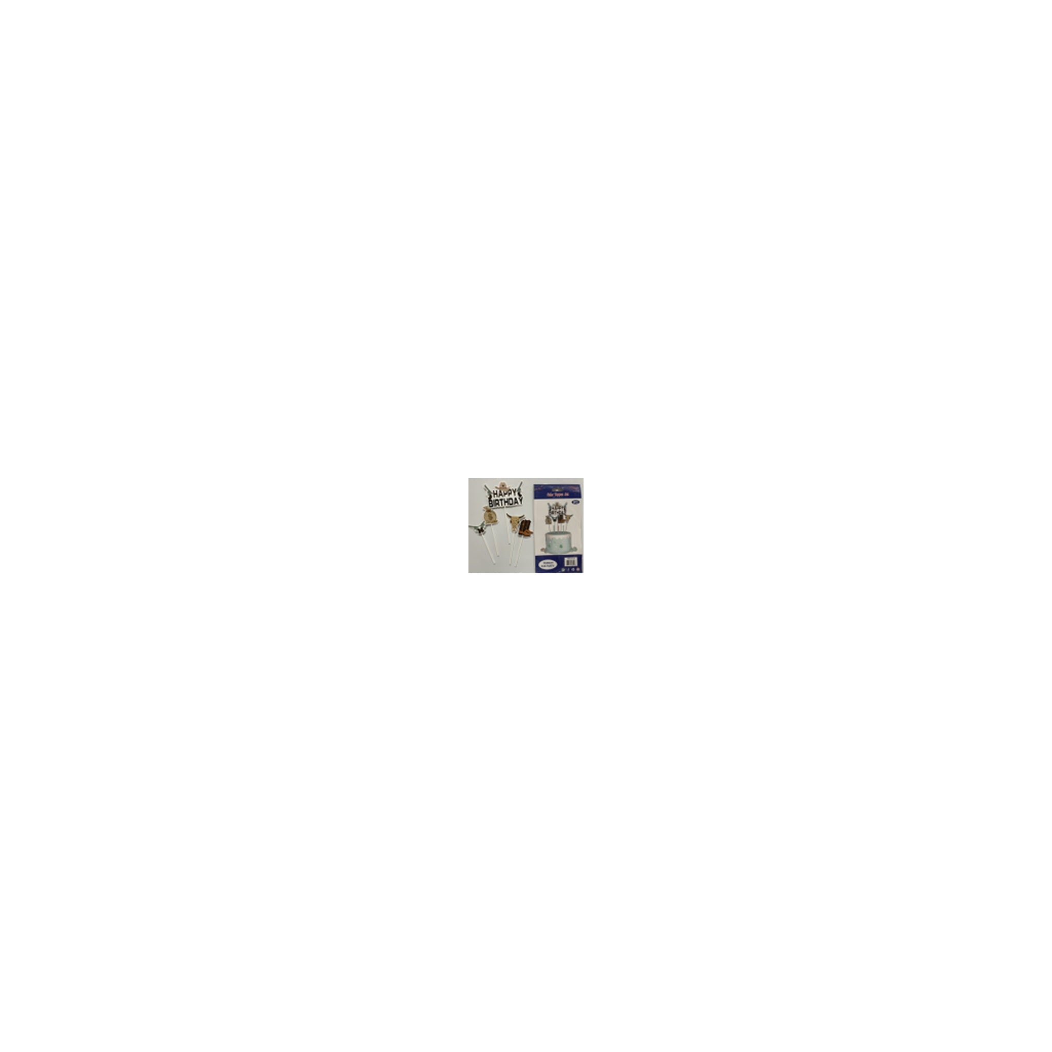 Cake Topper Western 120Pk/Cs